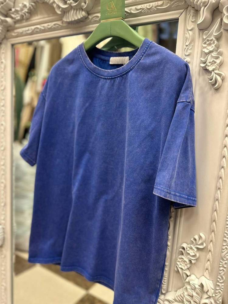 Женская футболка синяя купить в Интернет-магазине Садовод База - цена 1200 руб Садовод интернет-каталог
