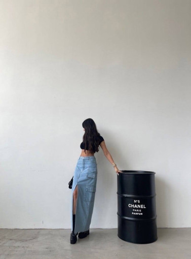Длинная юбка с боковыми карманами и разрезом спереди 🥰 САДОВОД официальный интернет-каталог