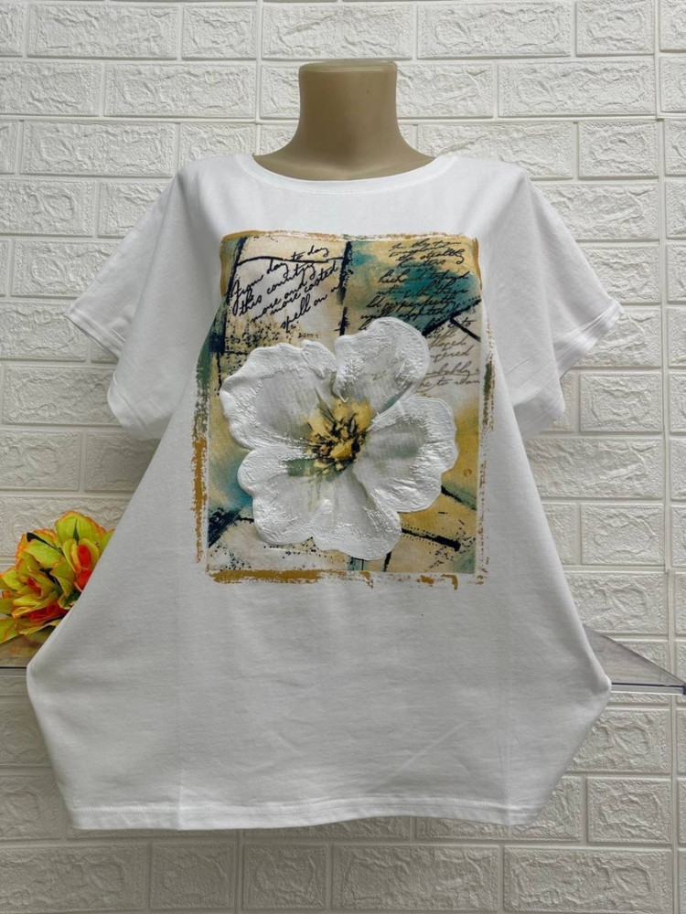 Женская футболка белая купить в Интернет-магазине Садовод База - цена 500 руб Садовод интернет-каталог