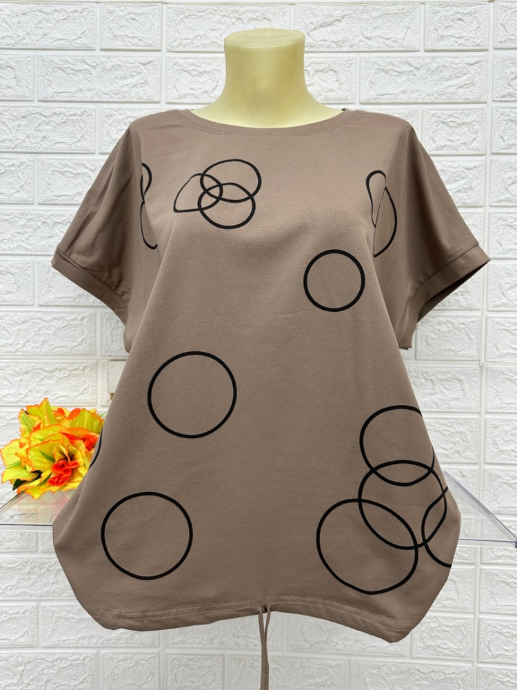 Женская футболка коричневая купить в Интернет-магазине Садовод База - цена 600 руб Садовод интернет-каталог