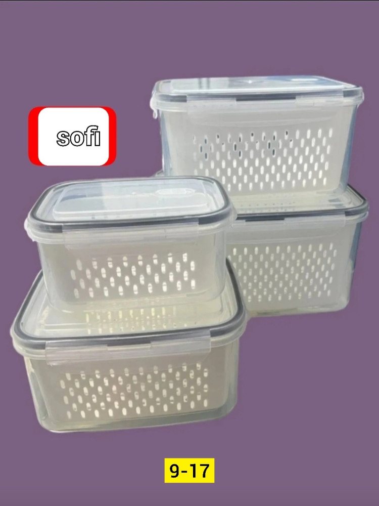 Набор контейнеров с дуршлагом купить в Интернет-магазине Садовод База - цена 850 руб Садовод интернет-каталог