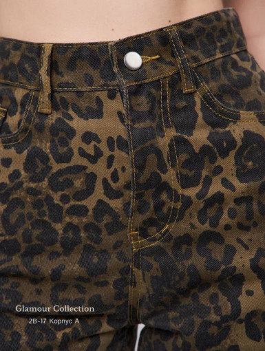 удлиненные шорты багги в леопардовом оттенке САДОВОД официальный интернет-каталог