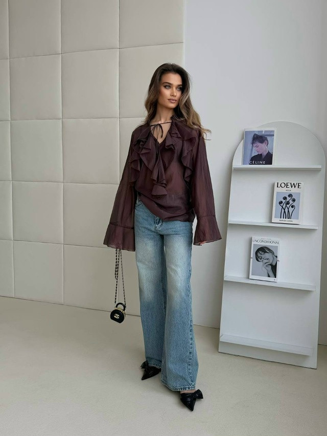 Блузка коричневая купить в Интернет-магазине Садовод База - цена 1500 руб Садовод интернет-каталог