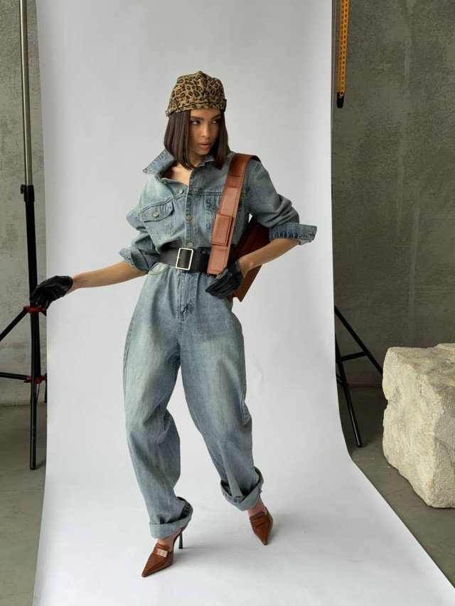 Женский комбинезон синий купить в Интернет-магазине Садовод База - цена 5000 руб Садовод интернет-каталог