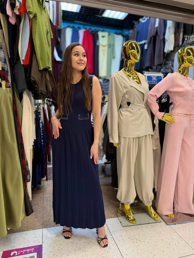 Платье синее купить в Интернет-магазине Садовод База - цена 1800 руб Садовод интернет-каталог