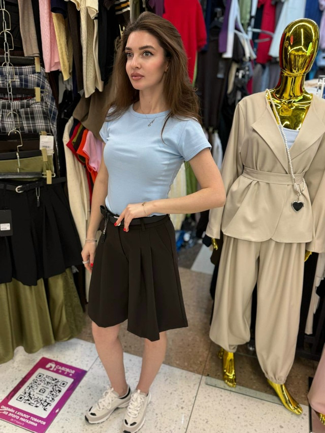 Женская футболка голубая купить в Интернет-магазине Садовод База - цена 650 руб Садовод интернет-каталог