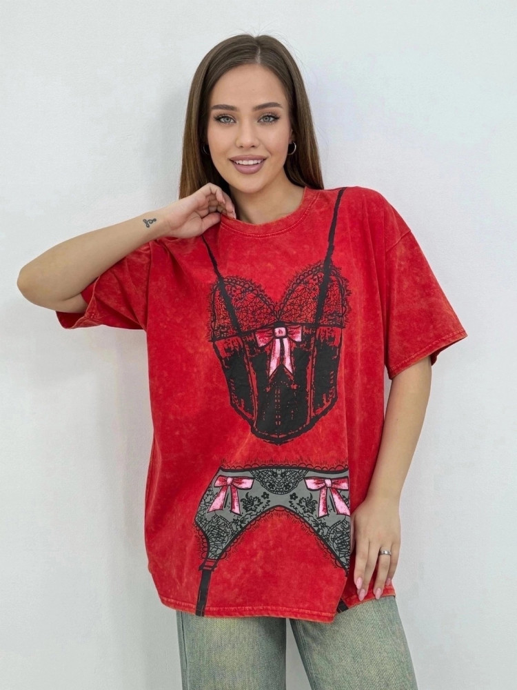Женская футболка красная купить в Интернет-магазине Садовод База - цена 900 руб Садовод интернет-каталог