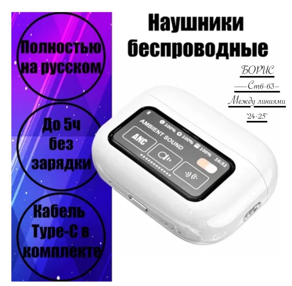 Беспроводные наушники Bluetooth дляiPhone A10 Pro ANC Hifi 4 - го поколения + умный экран ANC + двойной ENC (НОВИНКА 2024г.) купить в Интернет-магазине Садовод База - цена 1000 руб Садовод интернет-каталог