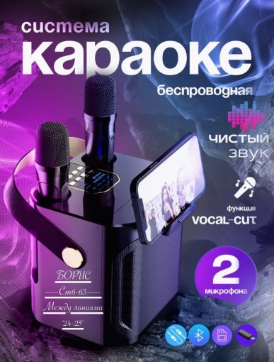 Караоке система с двумя микрофонами KOLEER САДОВОД официальный интернет-каталог