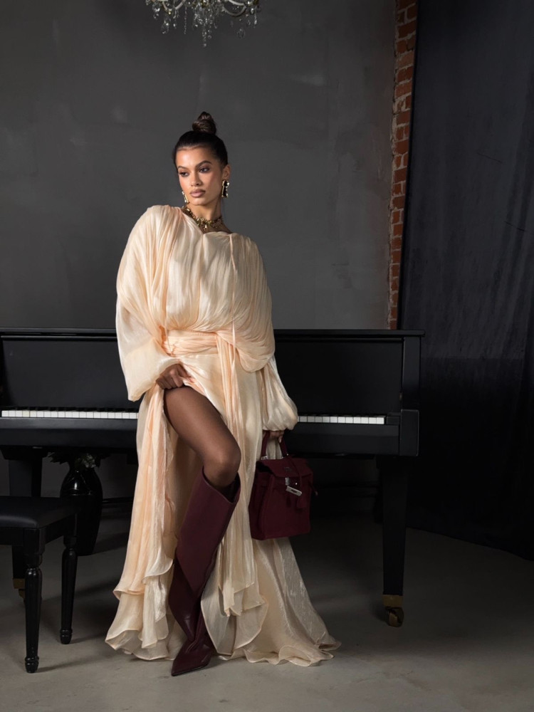 Платье бежевое купить в Интернет-магазине Садовод База - цена 4800 руб Садовод интернет-каталог