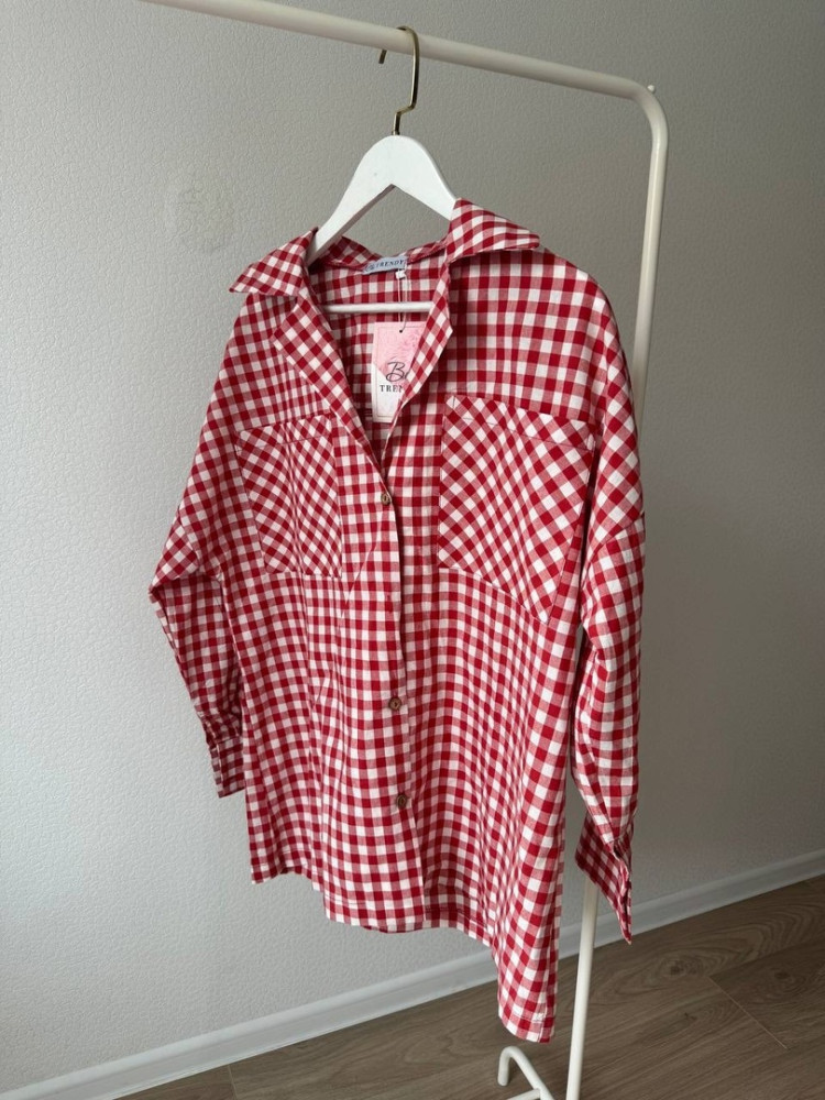 Женская рубашка красная купить в Интернет-магазине Садовод База - цена 1350 руб Садовод интернет-каталог