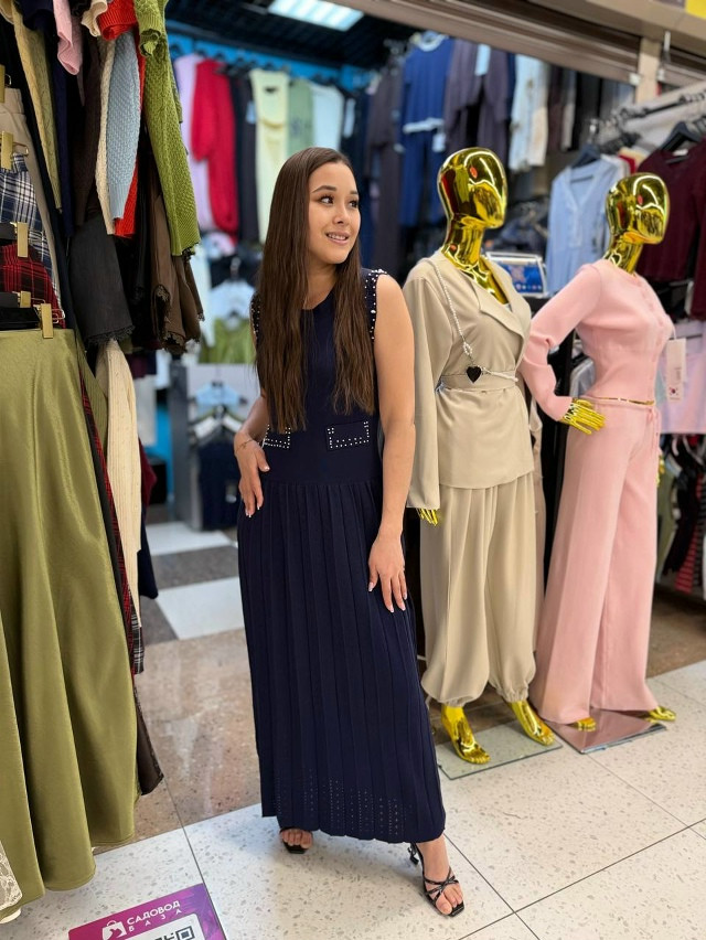 Платье синее купить в Интернет-магазине Садовод База - цена 1800 руб Садовод интернет-каталог