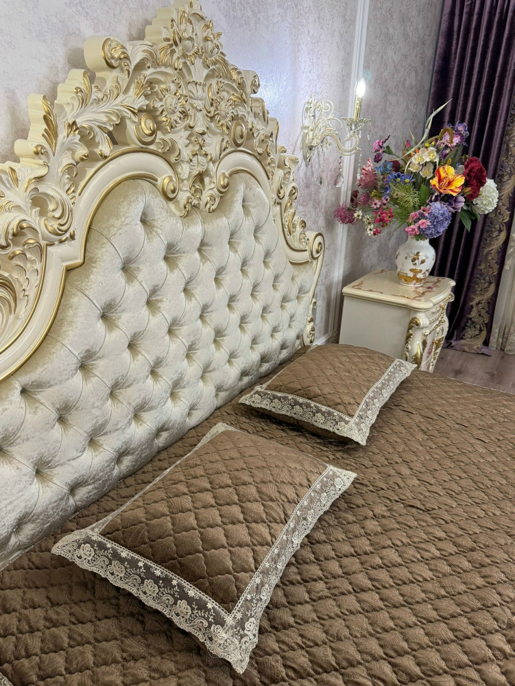 Покрывало на кровать с воланами с двух сторон и с двумя наволочками купить в Интернет-магазине Садовод База - цена 4100 руб Садовод интернет-каталог