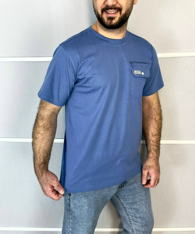 Мужская футболка синяя купить в Интернет-магазине Садовод База - цена 650 руб Садовод интернет-каталог