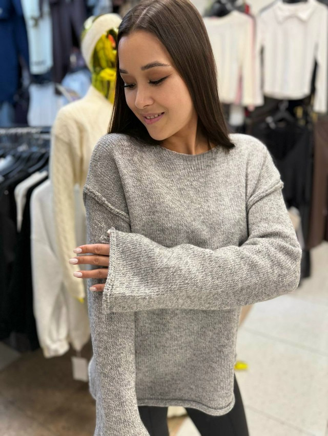 Свитер женский серый купить в Интернет-магазине Садовод База - цена 1250 руб Садовод интернет-каталог