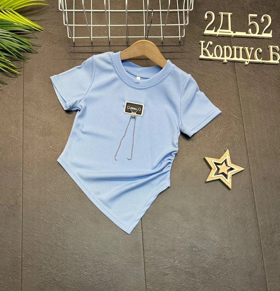 Детская футболка голубая купить в Интернет-магазине Садовод База - цена 480 руб Садовод интернет-каталог