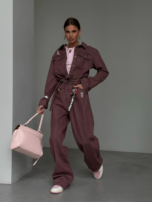 Женский комбинезон бордовый купить в Интернет-магазине Садовод База - цена 4500 руб Садовод интернет-каталог