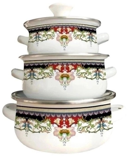 Набор эмалированной посуды купить в Интернет-магазине Садовод База - цена 900 руб Садовод интернет-каталог