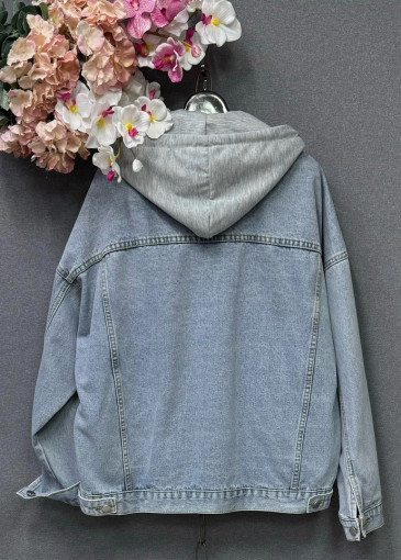 Стильная куртка- джинсовка с капюшоном САДОВОД официальный интернет-каталог