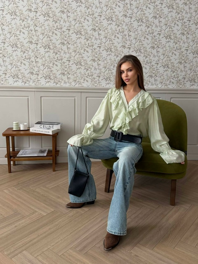 Блузка зеленая купить в Интернет-магазине Садовод База - цена 1500 руб Садовод интернет-каталог