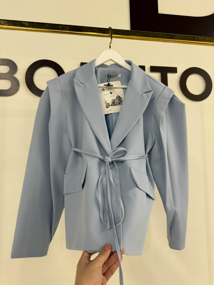 Женский пиджак голубой купить в Интернет-магазине Садовод База - цена 2100 руб Садовод интернет-каталог