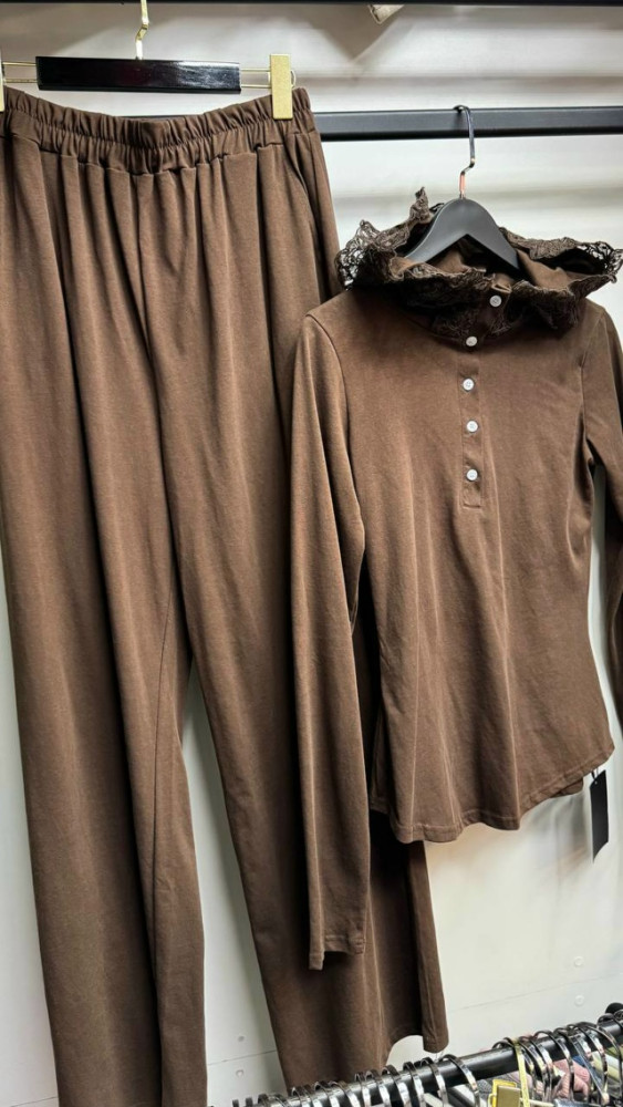 Женский костюм коричневый купить в Интернет-магазине Садовод База - цена 2400 руб Садовод интернет-каталог