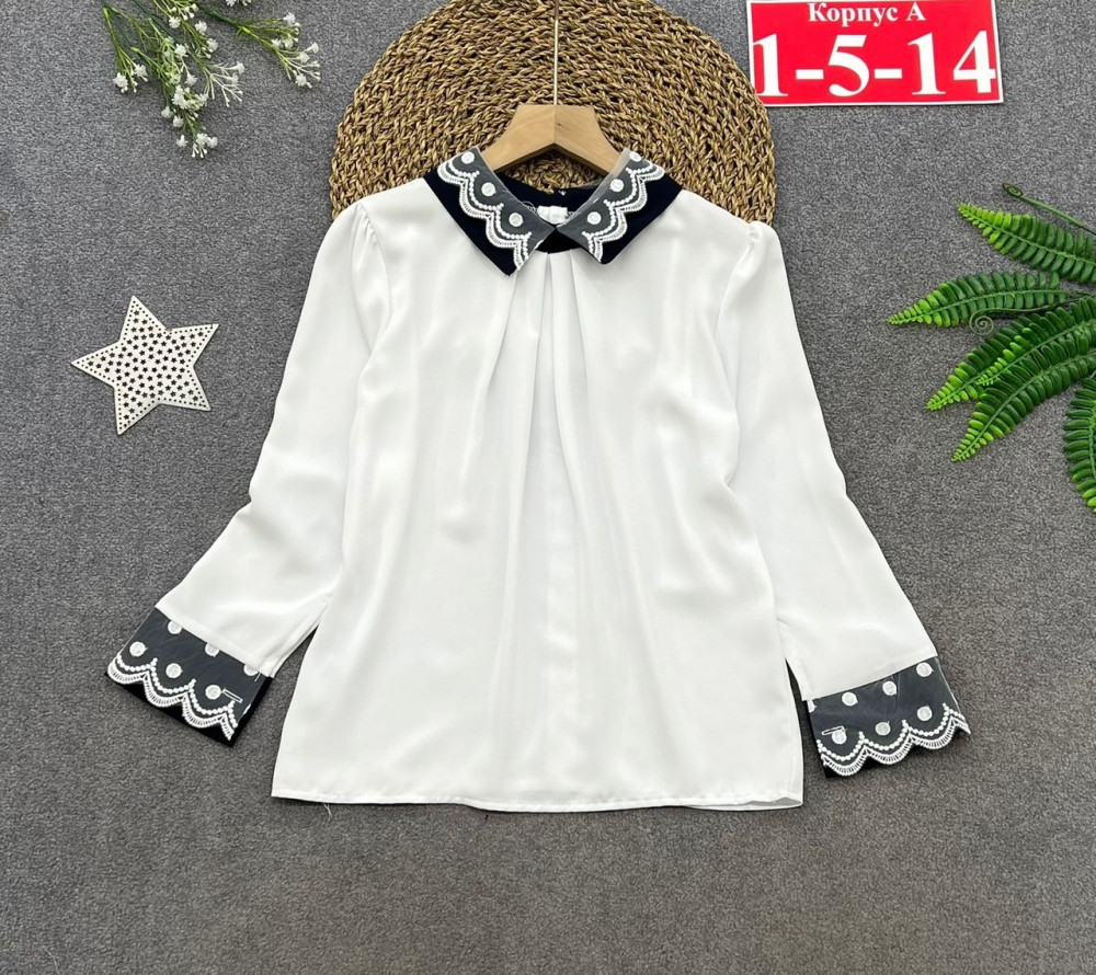 блузка белая купить в Интернет-магазине Садовод База - цена 380 руб Садовод интернет-каталог