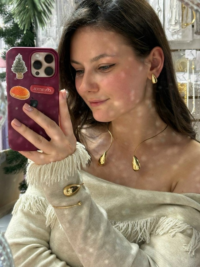 ⚜️Комплект украшений: колье + серьги + браслет купить в Интернет-магазине Садовод База - цена 300 руб Садовод интернет-каталог