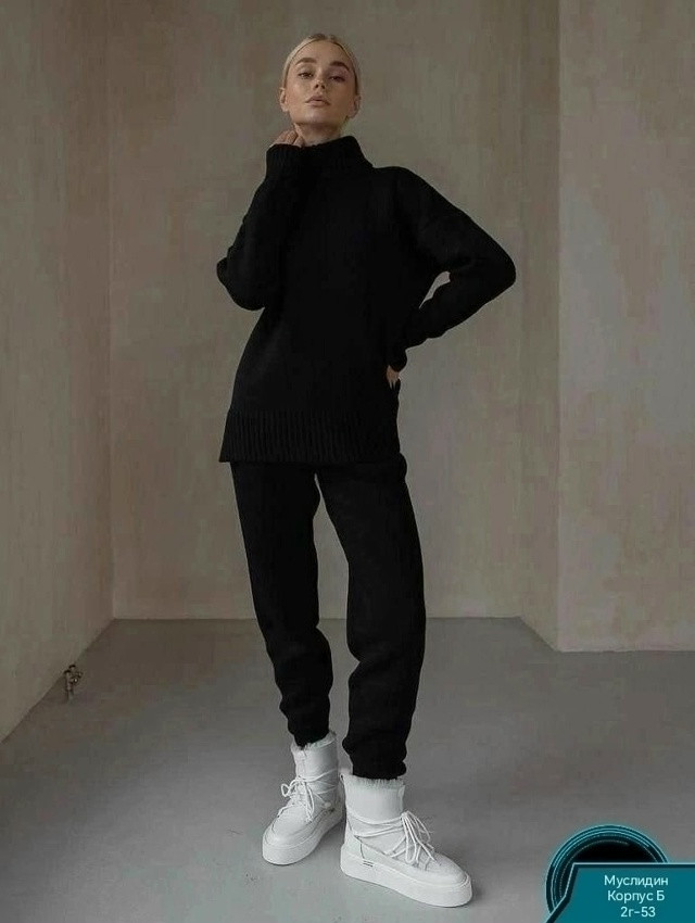 Женский костюм черный купить в Интернет-магазине Садовод База - цена 1299 руб Садовод интернет-каталог