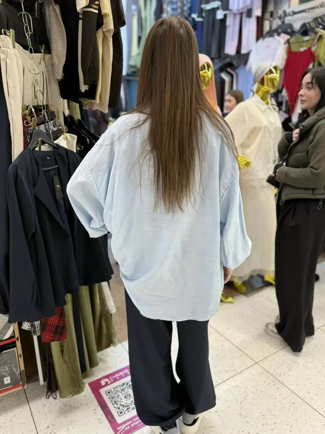 Женская рубашка голубая купить в Интернет-магазине Садовод База - цена 1100 руб Садовод интернет-каталог