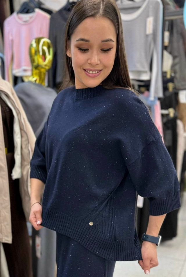 Женский костюм синий купить в Интернет-магазине Садовод База - цена 2200 руб Садовод интернет-каталог