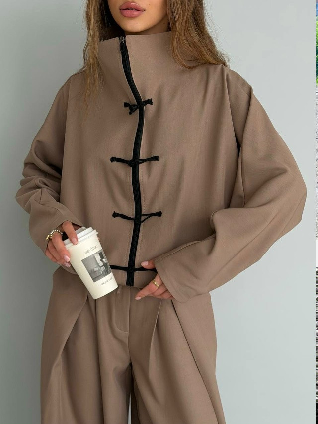 Женский костюм бежевый купить в Интернет-магазине Садовод База - цена 2900 руб Садовод интернет-каталог