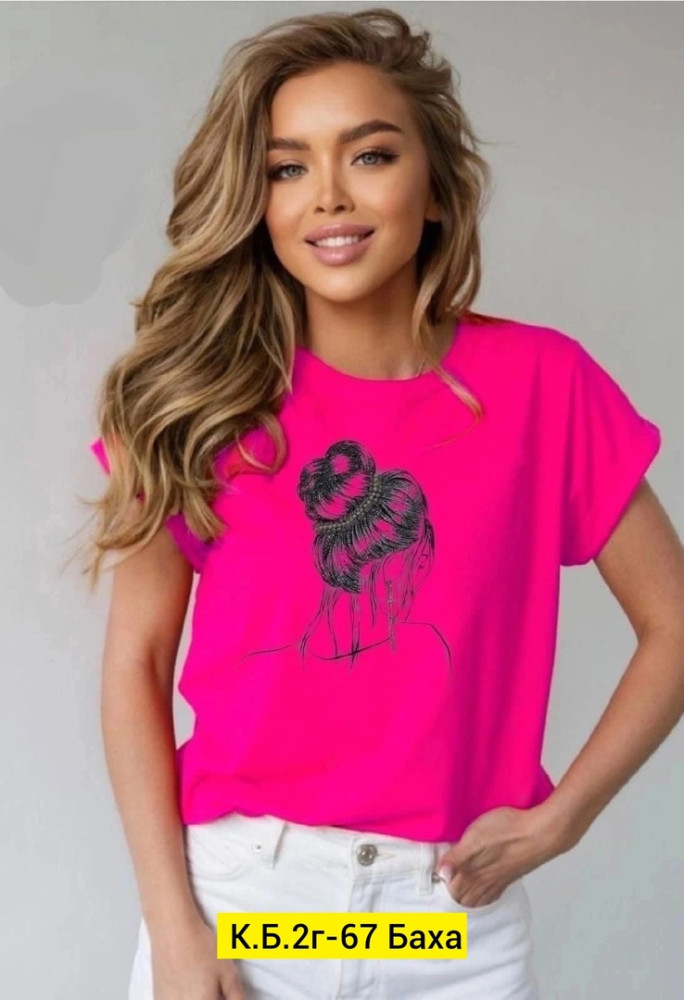 Женская футболка фуксия купить в Интернет-магазине Садовод База - цена 250 руб Садовод интернет-каталог