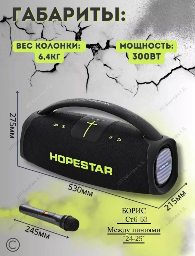 Колонка Hopestar A65 купить в Интернет-магазине Садовод База - цена 10500 руб Садовод интернет-каталог