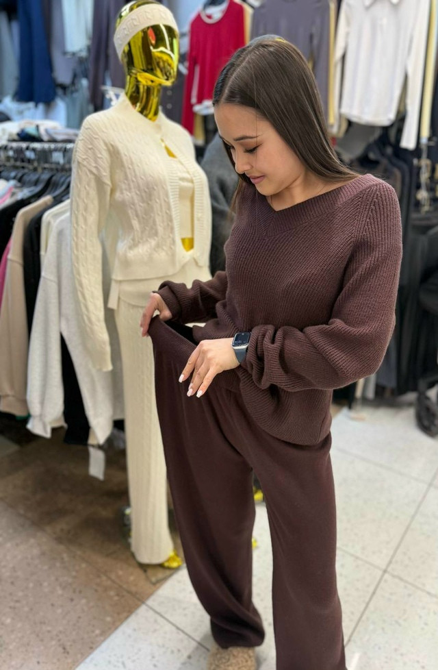 Женский костюм коричневый купить в Интернет-магазине Садовод База - цена 2400 руб Садовод интернет-каталог