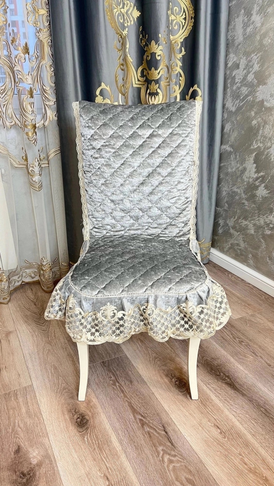 Чехлы на стулья стеганные с кружевом купить в Интернет-магазине Садовод База - цена 3700 руб Садовод интернет-каталог