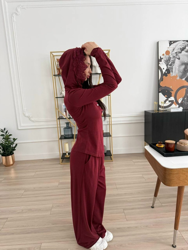 Женский костюм бордовый купить в Интернет-магазине Садовод База - цена 2400 руб Садовод интернет-каталог