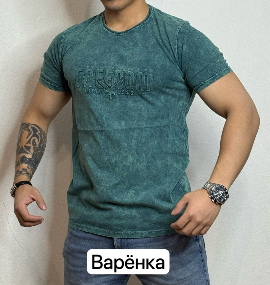 Футболка для мужчин великан, вареный хлопок купить в Интернет-магазине Садовод База - цена 500 руб Садовод интернет-каталог
