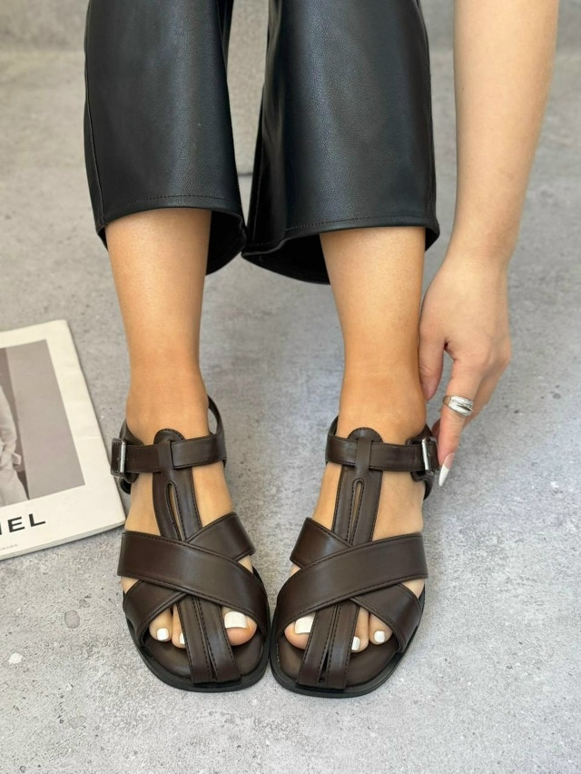 Босоножки женские коричневые купить в Интернет-магазине Садовод База - цена 700 руб Садовод интернет-каталог