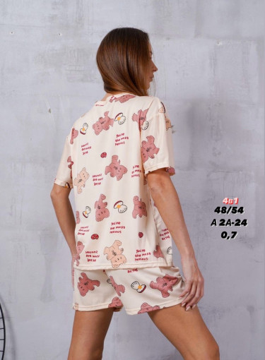 ☑️ Пижама 4в1 (футболка + туника + штаны + шорты) САДОВОД официальный интернет-каталог