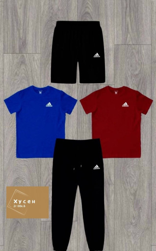 комплект из 4 вешей : 2 футболки +спортивные штаны +шорты САДОВОД официальный интернет-каталог