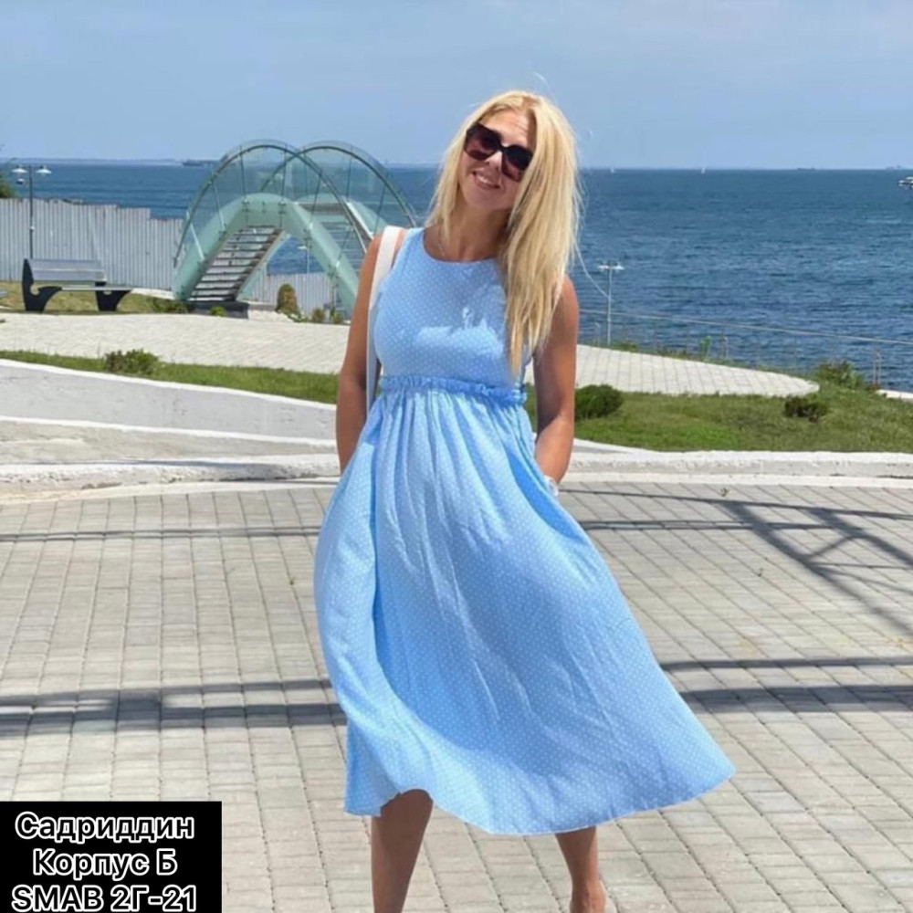 Платье голубое купить в Интернет-магазине Садовод База - цена 600 руб Садовод интернет-каталог