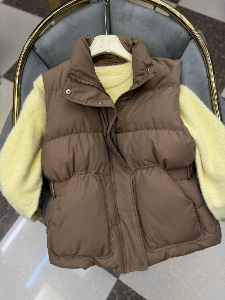 Жилетка женская коричневая