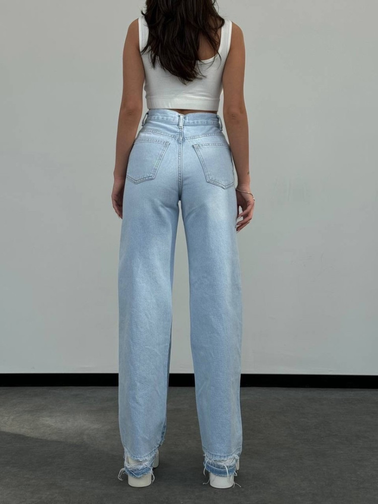 Голубые комбинированные джинсы с имитацией белья 🥰💫Идеальная посадка. 😍 🤩 купить в Интернет-магазине Садовод База - цена 2450 руб Садовод интернет-каталог