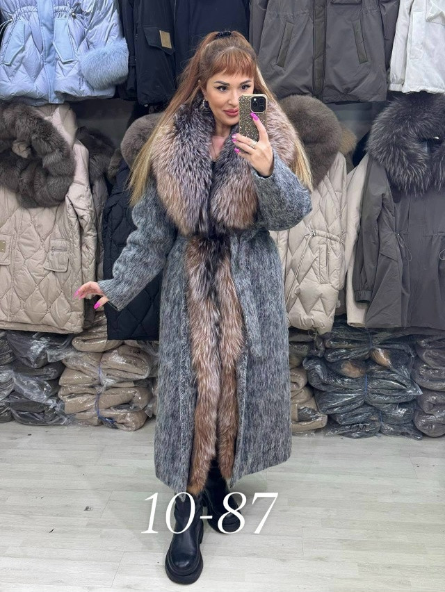 Женское пальто серое купить в Интернет-магазине Садовод База - цена 32000 руб Садовод интернет-каталог