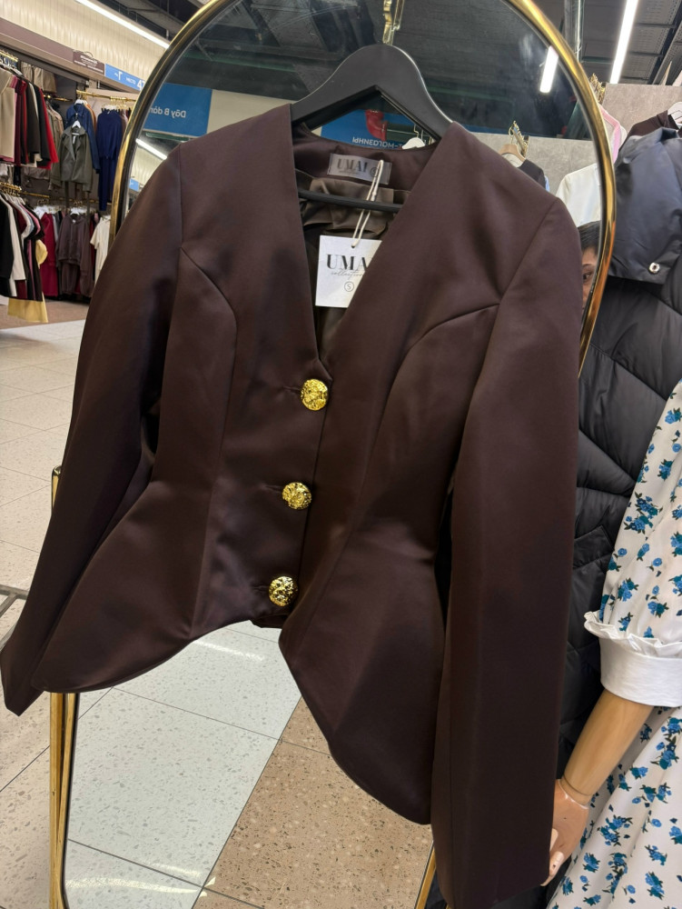 Женский пиджак коричневый купить в Интернет-магазине Садовод База - цена 2500 руб Садовод интернет-каталог