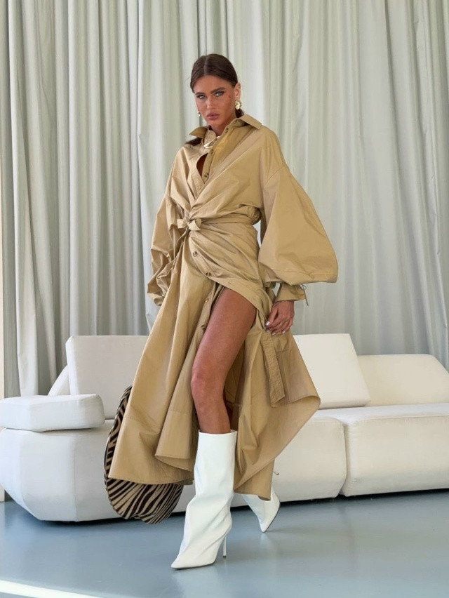 Платье бежевое