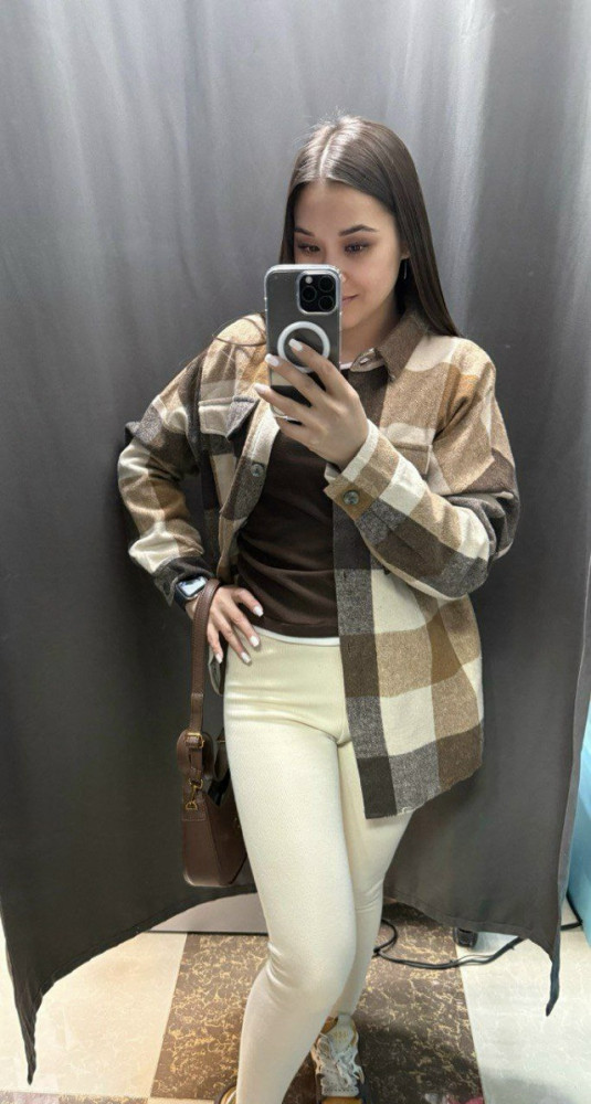 Женская рубашка коричневая купить в Интернет-магазине Садовод База - цена 1300 руб Садовод интернет-каталог