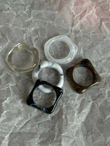 ⚜️Сет колец из акрила 5шт САДОВОД официальный интернет-каталог