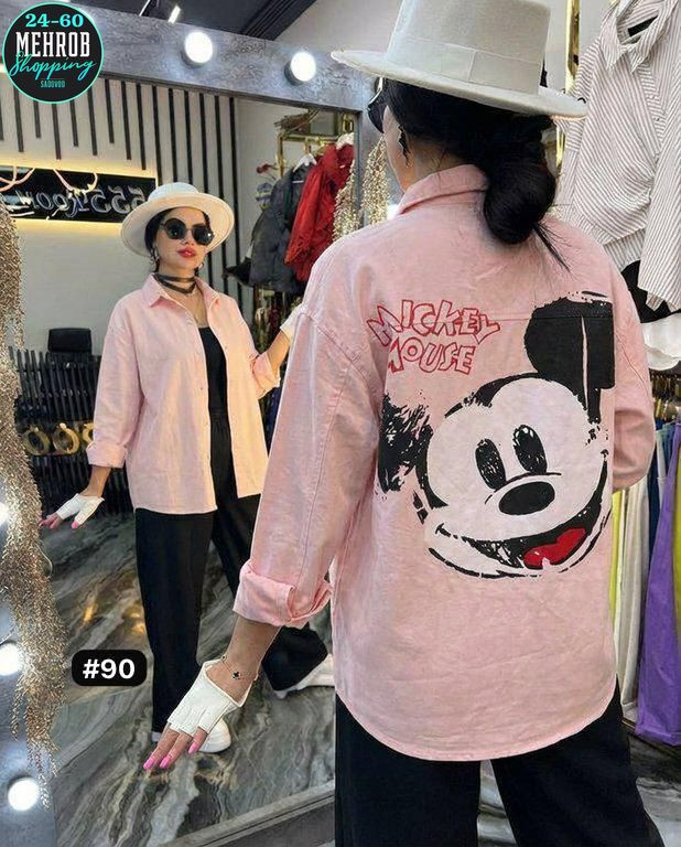 Джинсовая куртка с принтом 🐭 Mickey — стиль, который выделяет